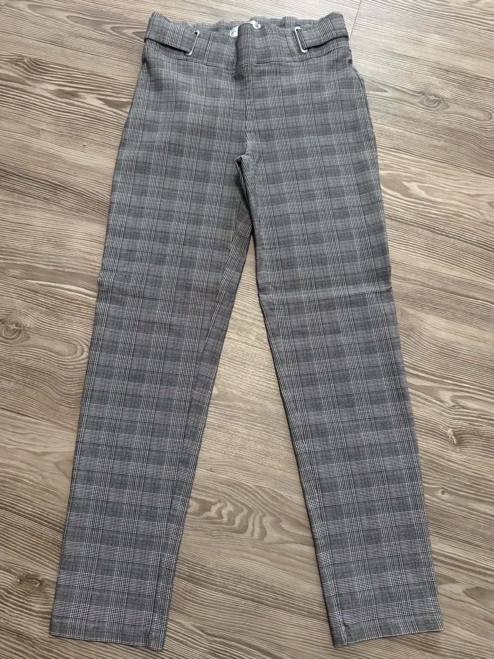 Retrology Grey Plaid Dress Pants
